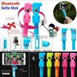 Bluetooth Wireless Selfie Stick Zoom Multifunction Mini 3 Foldable Extendable Monopod Tripod