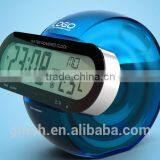 ECO Friendly Wheel Shape Alarm Water Energy Clock, No Battery Fancy Digital Alarm Clock,weather Forecast Clock thumbnail-1