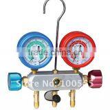 1/4 SAE 2-valve Piston Valve Manifold With Sight Glass 68mm and 80mm Gauge Optional PR1010