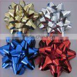 PVC Glitter ribbon /plastic ribbon star bow,decorative bow,wrap gift packing bow