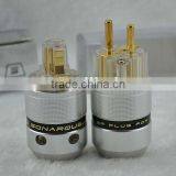 Sonar Quest Aluminum Metal + 24K Gold Plated EUR Power Plug & IEC Connector