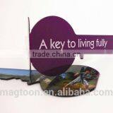 2016 Custom Creative Cheap Key Shape Flat Paper Fridge Magnets for Gifts thumbnail-3