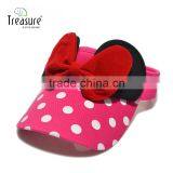 Custom Hot Selling Comfortable Rosette Lovely Girl Baby Visor Hat thumbnail-3