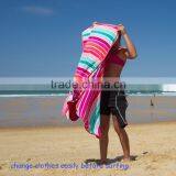 Custom Design High Standard Color Stripes Woven Woman Surf Hoodie Towel Poncho Quality Choice thumbnail-3