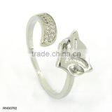 2015 Latest Design Diamond Copper Ring Plated Gold Wedding Ring Supplier thumbnail-2