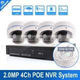 4CH 2.0MP 1080P POE NVR IP Camera Dome System Kit CCTV Network 4 Channel NVR Support Home Video Surveillance Video Record
