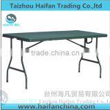 Durable 152cm Green Plastic Folding Army Dining Table and Chair/high Quality Plastic Dining Table for Army thumbnail-1