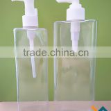 Personal care use container square PET plastic bottle with lotion pump