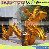 Golden Color Inflatable Dragon Model for Advertising