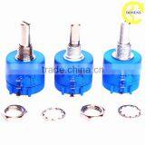 Wxd3590 6.3mm Round and Flat Shaft Wirewound 10 Turn Potentiometer thumbnail-5