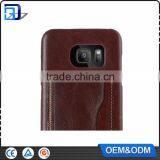 Hot ! Crazy Horse Pattern Leather Skin With Card Holder Stand Back Cover For Samsung Galaxy S7 Edge G935 Case Phone Accessories thumbnail-3