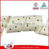 Gift Packing Use Dot Printed Grosgrain Ribbon