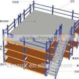 Orange/Blue Durable Material Storage Raflar Cold-roll Steel Mezzanine Rack Floor thumbnail-4