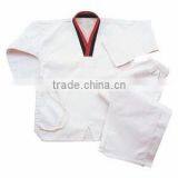 Black V Neck High Quality Factory Customized 100% Cotton Taekwondo Uniform Paypal Accepted thumbnail-1