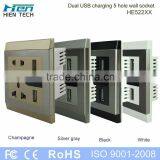 Public Commercial Using Wall Socket USB Light Socket With 2 USB Ports