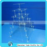 crystal like square clear acrylic 7 tier wedding cake stand good quality cheap custom made in China