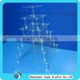 Crystal Like Square Clear Acrylic 7 Tier Wedding Cake Stand Good Quality Cheap Custom Made in China thumbnail-1
