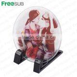 Logo Printing L100*H100*W4mm Round Coaster Sublimation Toughened Blank Glass Photo Coaster thumbnail-3