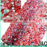 Red Color Resin Beads and Stone Hot Fix Sheet thumbnail-1
