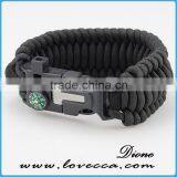 Paracord Bracelet With Compass, Outdoor Survival Bracelet With Whistles thumbnail-5