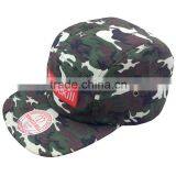 Custom Embroidered Patch Flat Brim Army Running Cap With Two Metal Eyelets thumbnail-2
