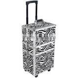 Zebra 3-in-1 Cosmetics/Makeup/Beauty/Hairdressing/Vanity Trolley/Box/Case thumbnail-1