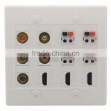 5 X RCA 3 X HDMI 4 X Speaker Female To Female Wall Plate Support Customization thumbnail-2