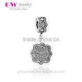 Mysterious Royal Castle Dangling Flower Antique 925 Sterling Silver Charms Pendant thumbnail-5