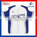 Custom Made Blue White Stripe Baseball Uniforms With Sublimation Printing thumbnail-1