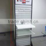 Flooring Portable Metal Supermarket Display Stand Slatwall Display thumbnail-1