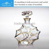 Whisky Brandy Empty Gilding Gold Glass Wine;750ml Wine Glass Bottle; Glass Wine Bottle thumbnail-2