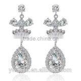 Wholesale Stock Small Order Fashion Women Flash Crown Zircon Earrings thumbnail-1
