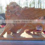 Hand Carved Marble Stone Lion Statue Sculpture Garden Yard Decoration Item thumbnail-5