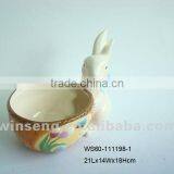Funny Style Home Goods Easter Rabbit Ceramic Ashtray thumbnail-1