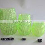 Wholesale Table Decoration Cylinder Green Glass Vase