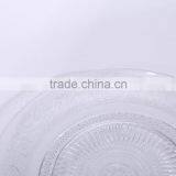 Set 7 Clear Round Flat Glass Decorative Dish Plate thumbnail-6