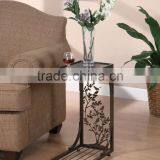 RH-GD2 Iron TV Sofa End Table With Wood Top Snack Coffee Table thumbnail-1