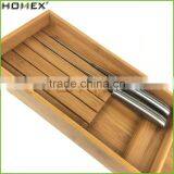 Bamboo In-Drawer Knife Tray Organizer Holder Homex BSCI/Factory thumbnail-4