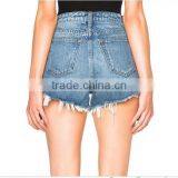 2017 Summer New Fashion High Waist Denim Blue Summer Sexy Hot Short Pants for Girls thumbnail-3