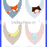 4 Style Cartoon Saliva Towel Animal Bandana Baby Bibs Strip Baby Bibs Wholesale