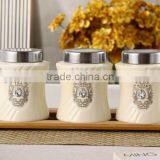 Airtight Ceramic Jar With Bamboo Rack thumbnail-2