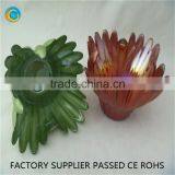 Flower Shape Colored Glass Plate With Cheap Price