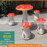 Modern Fashion New Desigbn Colorful Round Fiberglass Mashroom Table thumbnail-4