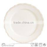 White Decorative Stoneware Salad Plate