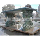 Fish Statue Feet Marble Garden Long Table