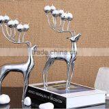 Deer Stainless Steel Silver and Gold Plated Candle Holder Candleholder With 6 Spherical Candle for Home Decoration Free Shipping thumbnail-3