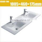 Ceramic One Piece Bathroom Sink and Countertop thumbnail-1