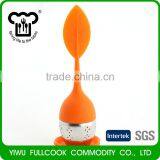 Factory Sale Leaf Grip Silicone Tea Strainer Tea Infuser With Tray thumbnail-3