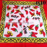 Personlized Cotton Red Pepper Printing Bandana Kerchief thumbnail-1