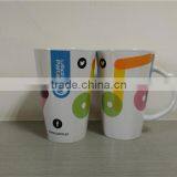 White Colour Customized Logo Ceramic Coffee Mugs thumbnail-3